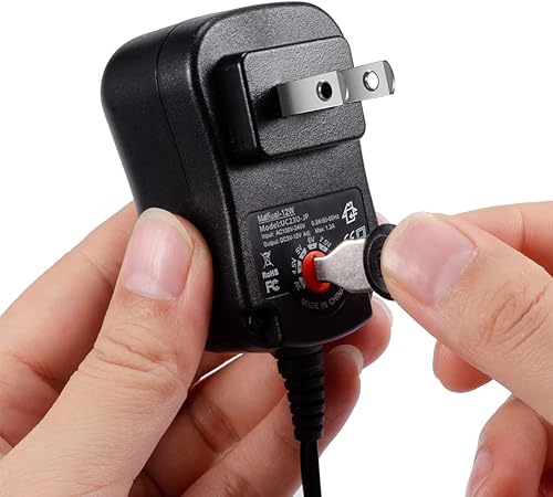 Miniatura 7 de SoulBay - Adaptador universal de corriente alterna, 12 W, polaridad inversa, multivoltaje, conmutación, incluye 8 adaptadores para electrónica