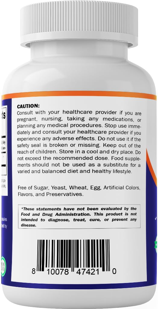 Vitamatic Tribulus Terrestris for Men - 2000 mg per Serving - 95% Saponins - 180 Vegetable Capsules - Made in the USA - Gluten Free & Non-GMO — Amazon image 9