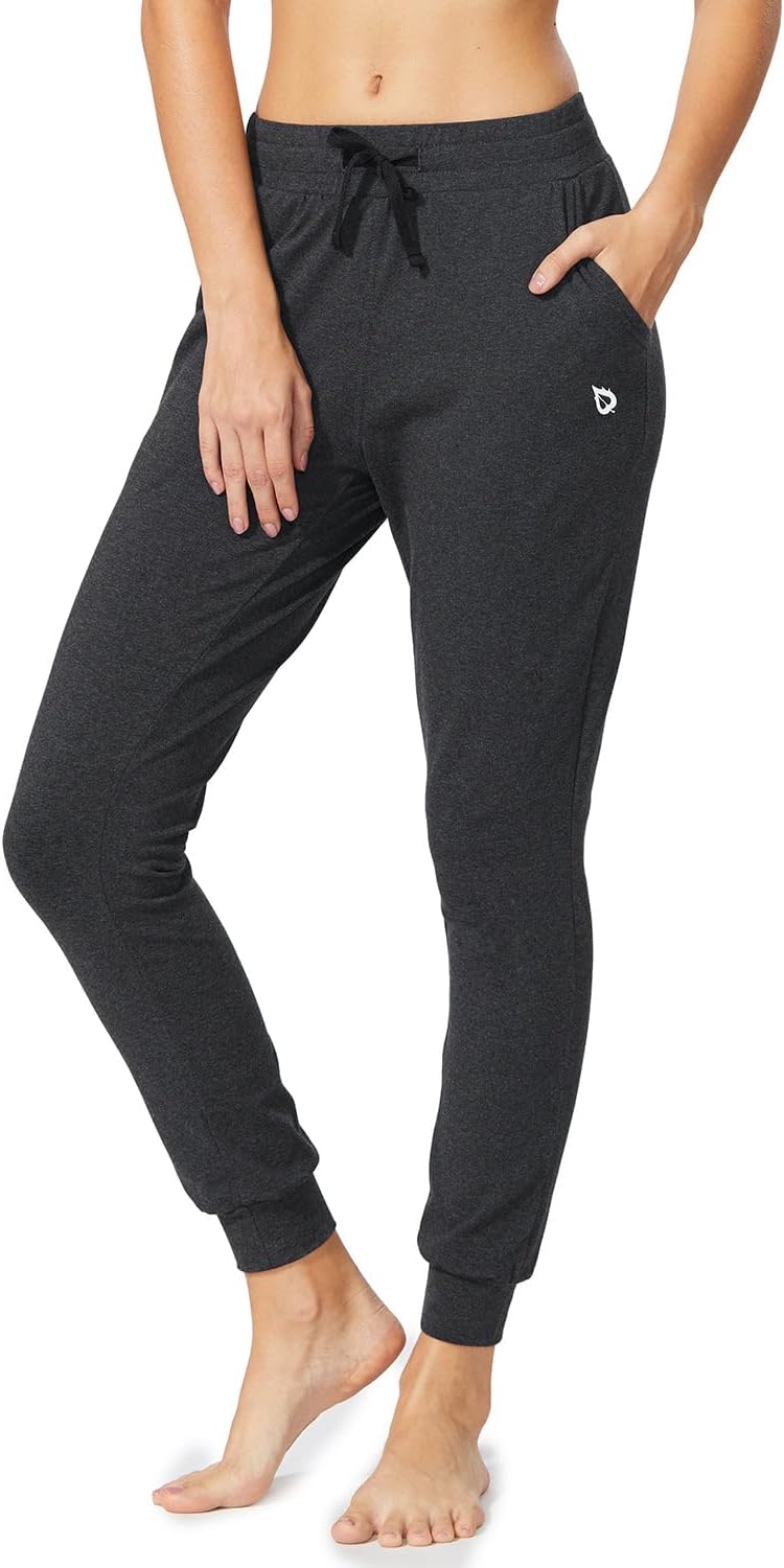 baleaf Womens Sweatpants Cotton Joggers with Pockets Lounge Sweat Pants Tapered Casual Running Workout Yoga