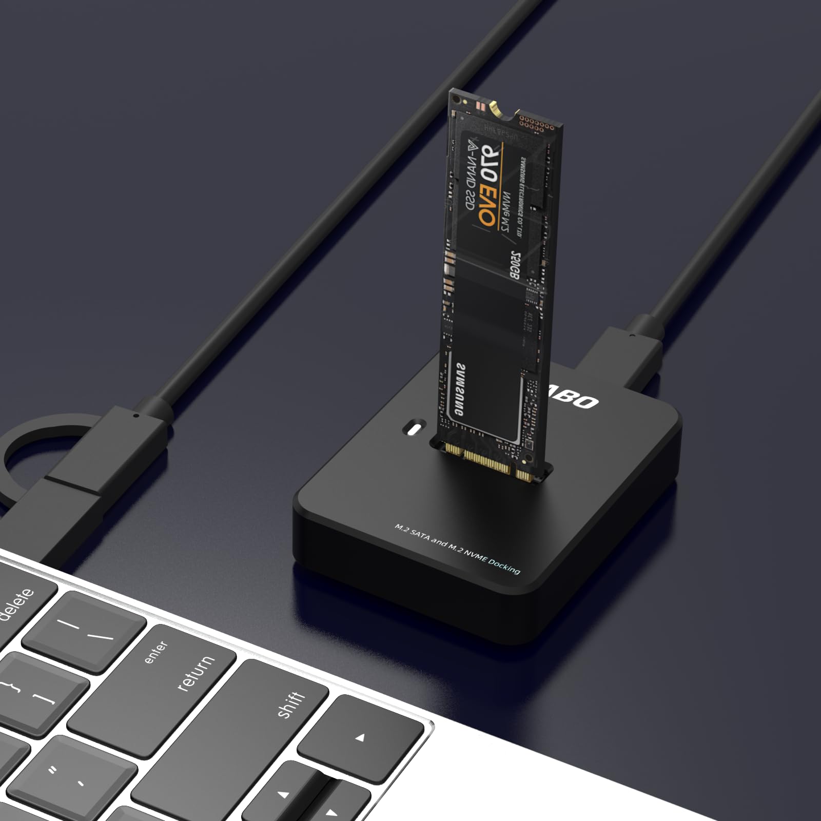 Stacja dokująca 10 Gb/s M.2 SSD na typ C M.2 (klucz M, klucz B+M) NVMe i SATA NGFF SSD Reader, SSD 2280 2260 2242 2230 22110 Dock Plug and Play