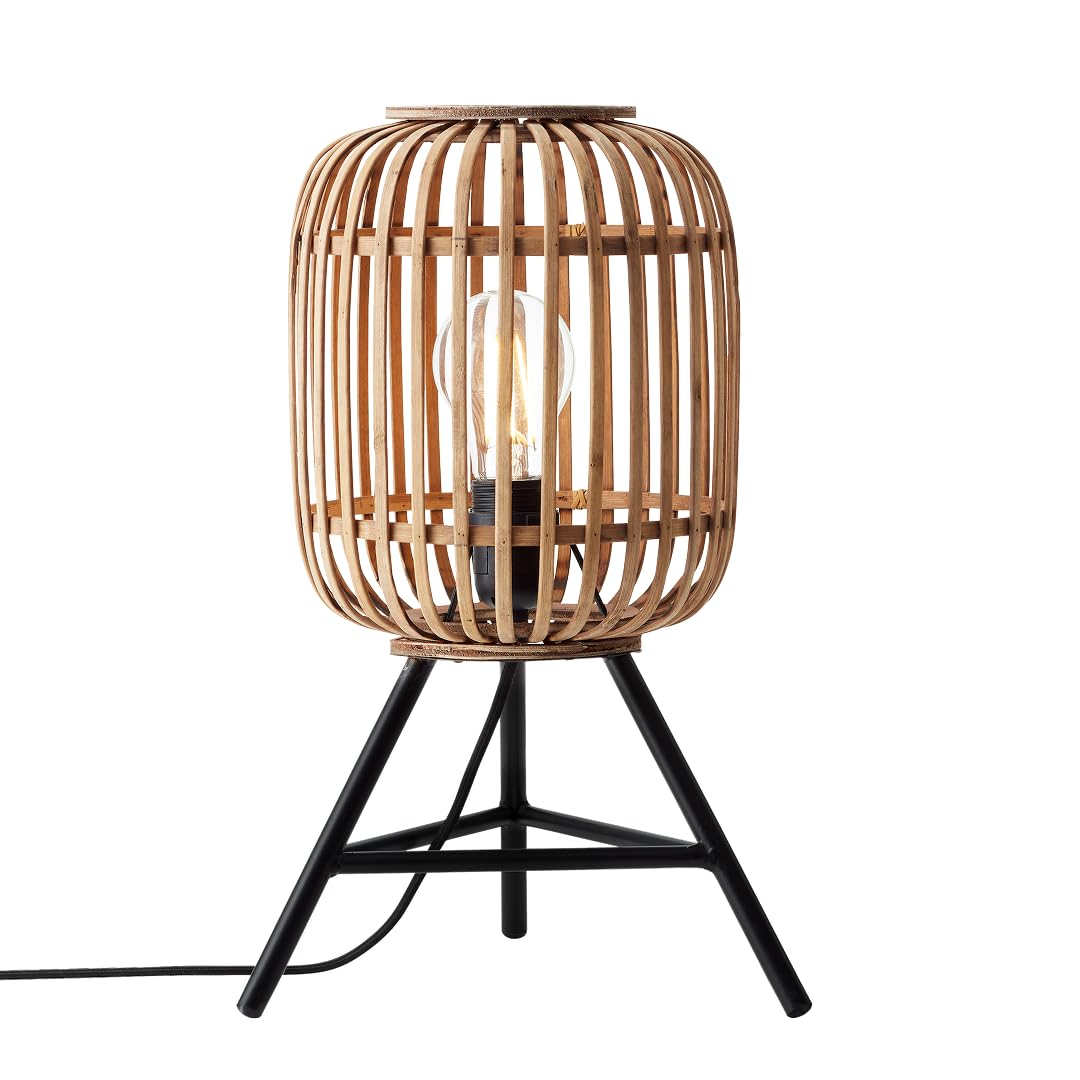 BRILLIANT Woodrow Tischleuchte hellbraun, E27, LED-geeignet