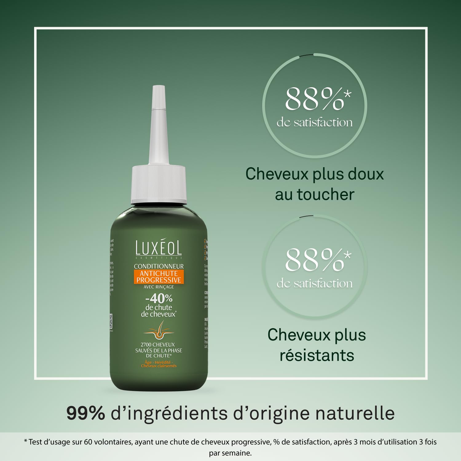 LUXÉOL - Routine Chute de cheveux Progressive - Shampooing + Après-Shampoing + Complément alimentaire - Agit sur Chute de Cheveux - Favorise la fortification