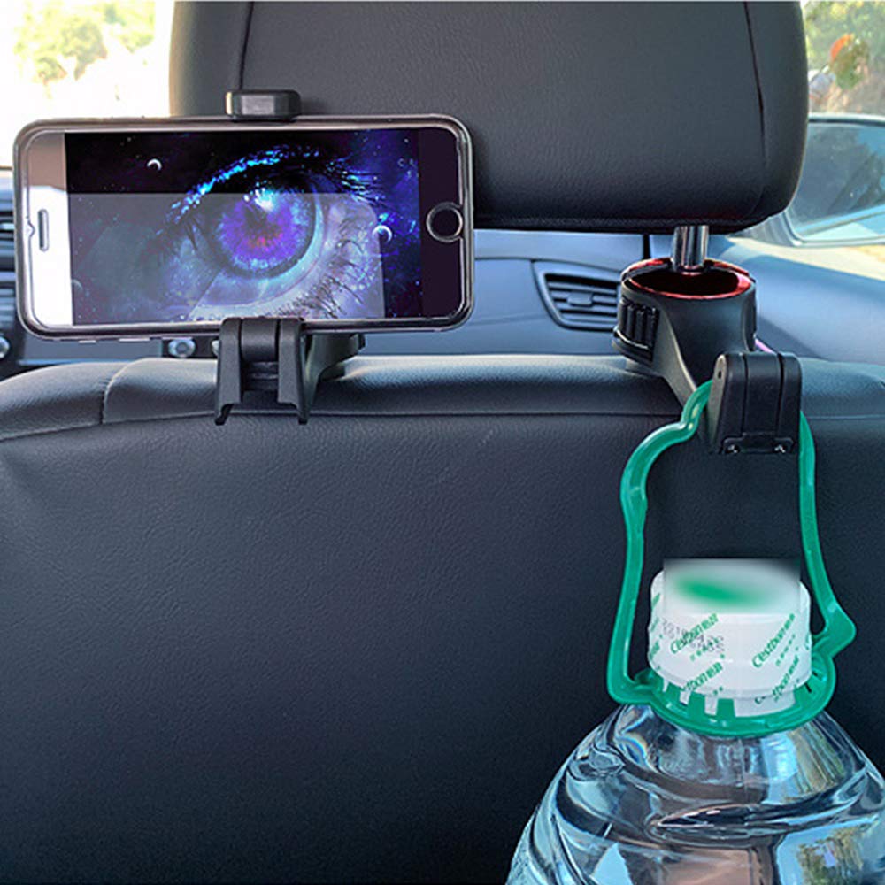 後部座席用 収納ホック 車載ホルダー ヘッドレスト ホルダー 伸縮アームスタンド スマホ ホルダー ヘッドレスト 折り畳み 式 車用ホック 携帯電話のクリップ 娯楽も収納もできます 4インチから6インチまでの機種が適用される