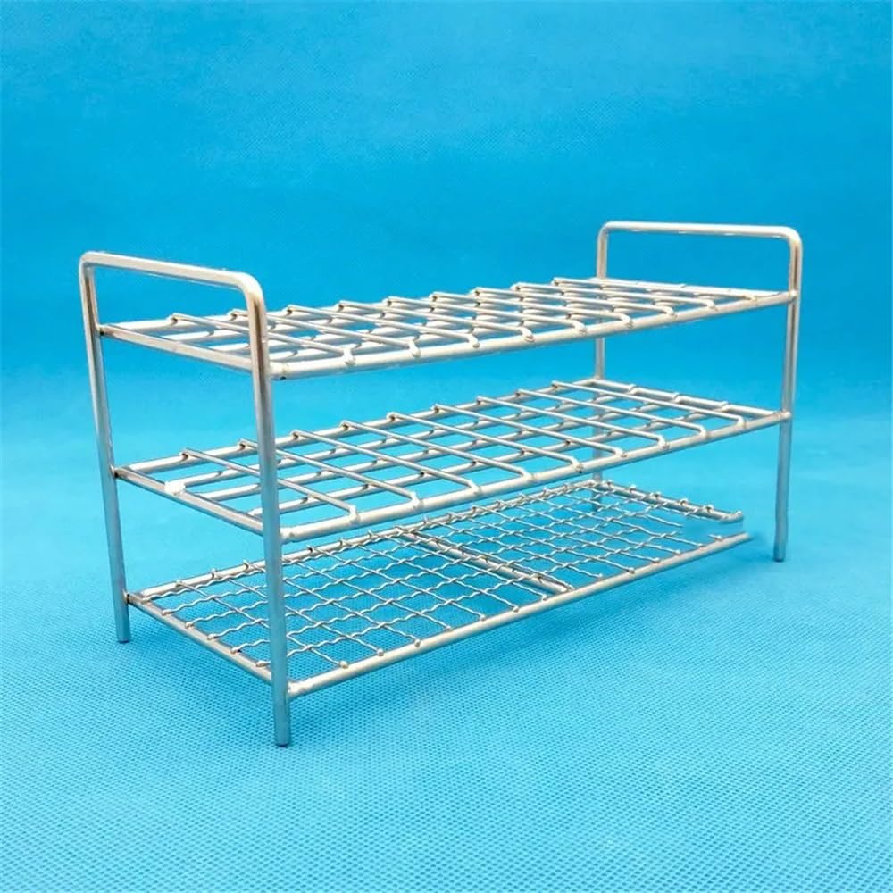 Vetreria da laboratorio 1 supporto for tubo centrifugo in acciaio inossidabile da 40/50 fori, dimensioni foro 13/16/17/19/21/26/30/32 mm.(30mm 40holes)
