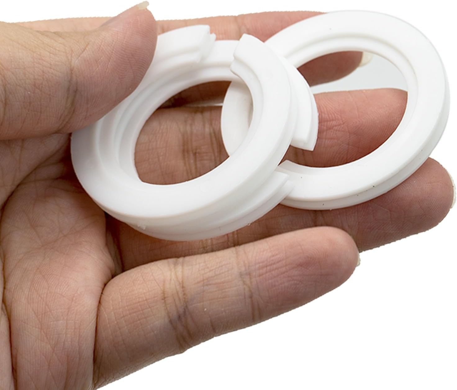 Anillos Reductores para Pantalla – Pack 5 Unidades 42 mm a 29 mm, Adaptador Pantalla Lámpara E27 a E14, Convertidor Portalámparas, Plástico Resistente Blanco, PUNTO ES LIGHTING