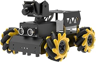 AI Vision Raspberry Pi Robot Car Kit Mecanum Wheels Robot, 2DOF HD Camera Python Programming Open Source DIY Robot Kit for Teens