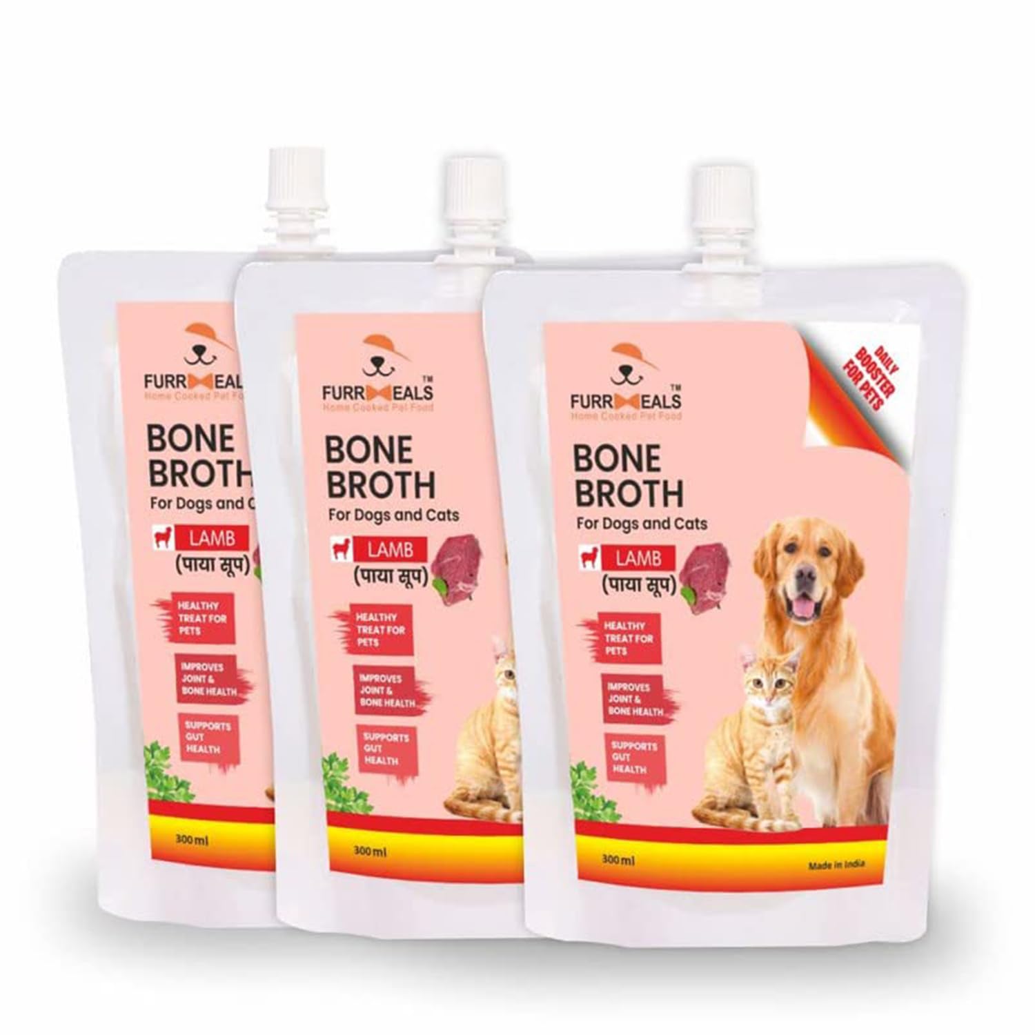 FurrMeals Lamb Bone Broth - Paya Soup | All Life Stages Ready to Serve I Gravy/Wet Dog Food | Treat for Dogs and Cats | 300ml x Pack of 3 | Joint Health Natural Supplement (B0C5RMDWMM) Amazon Price History, Amazon Price Tracker