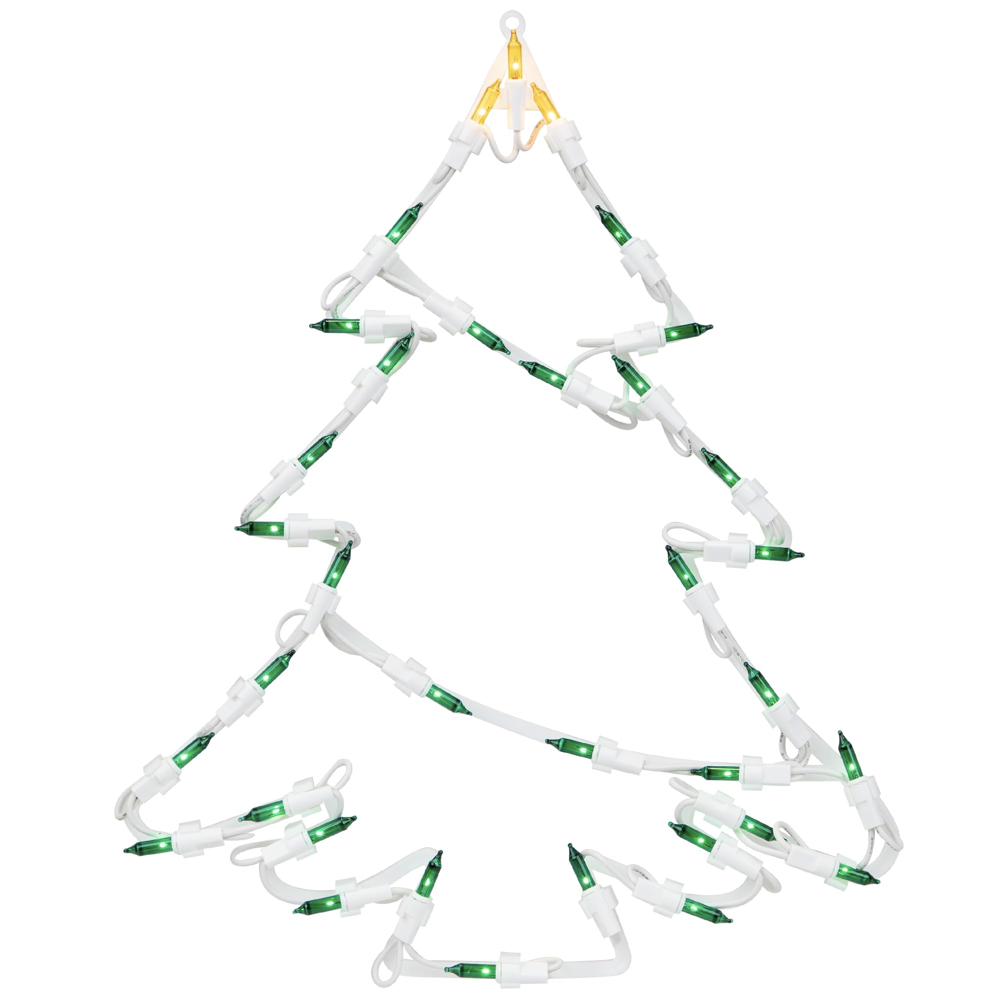 Lighted Christmas Tree Window Silhouette Decoration - 15