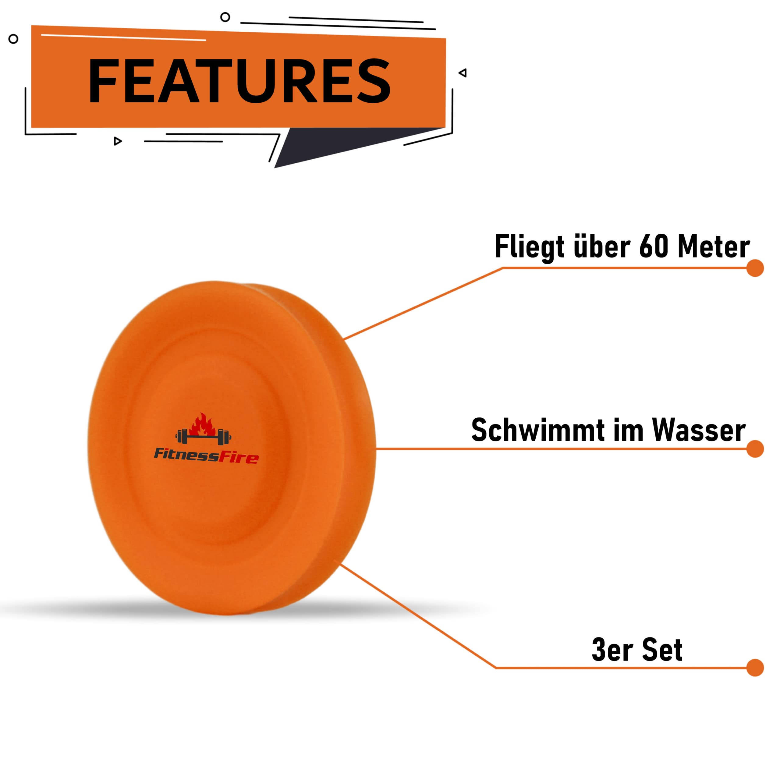 Set of 3 mini frisbee, the small frisbee disc flies over 60 metres, the new trend sport, alternative to ordinary Frisbeesport - Image 2