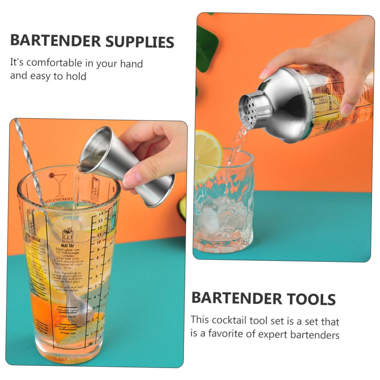 LABRIMP Cocteleras De Acero Inoxidable para Cocteles Herramientas De Barman para Bartenders Equipo De Coctelería