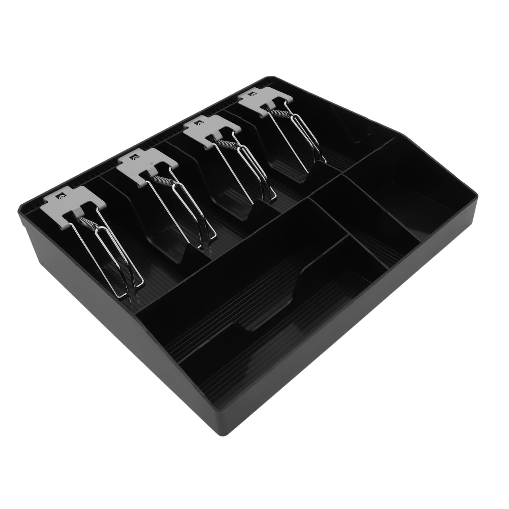 Artibetter Kassenschublade für Kleinunternehmen mit 3 Scheinfächern und 3 Münzfächern aus Abs und Metall Geldaufbewahrungsschublade mit Clip für Supermärkte und Andere Verkaufsstellen