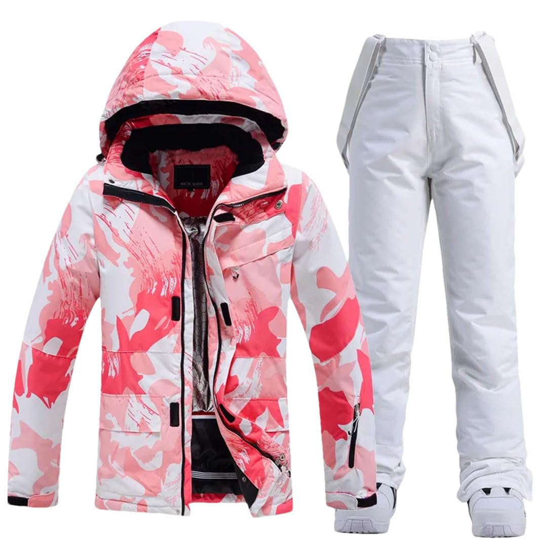 Tuta da sci invernale da donna, giacca da snowboard, pantaloni da neve, abbigliamento da passeggio, tuta da neve 11 XS, 11, XS
