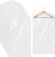 Sliverdew 20 Pack Clear Plastic Garment Bags 60x90cm - Dustproof Hanging Clothes Covers for Storage, Travel & Dry Cleaning