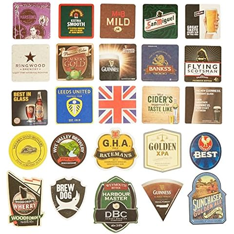 Pub Paraphenalia Traditional Beer Mats, Multi-Colour, Pack of 25 Cover