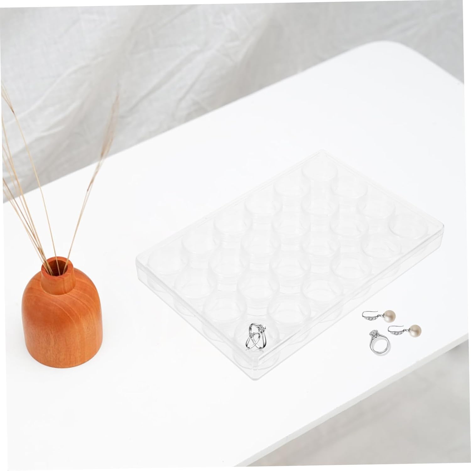 CORHAD Small Jewelry Organizer Boxes Bead Storage Box Jewelry Holder Organizer Easy Access