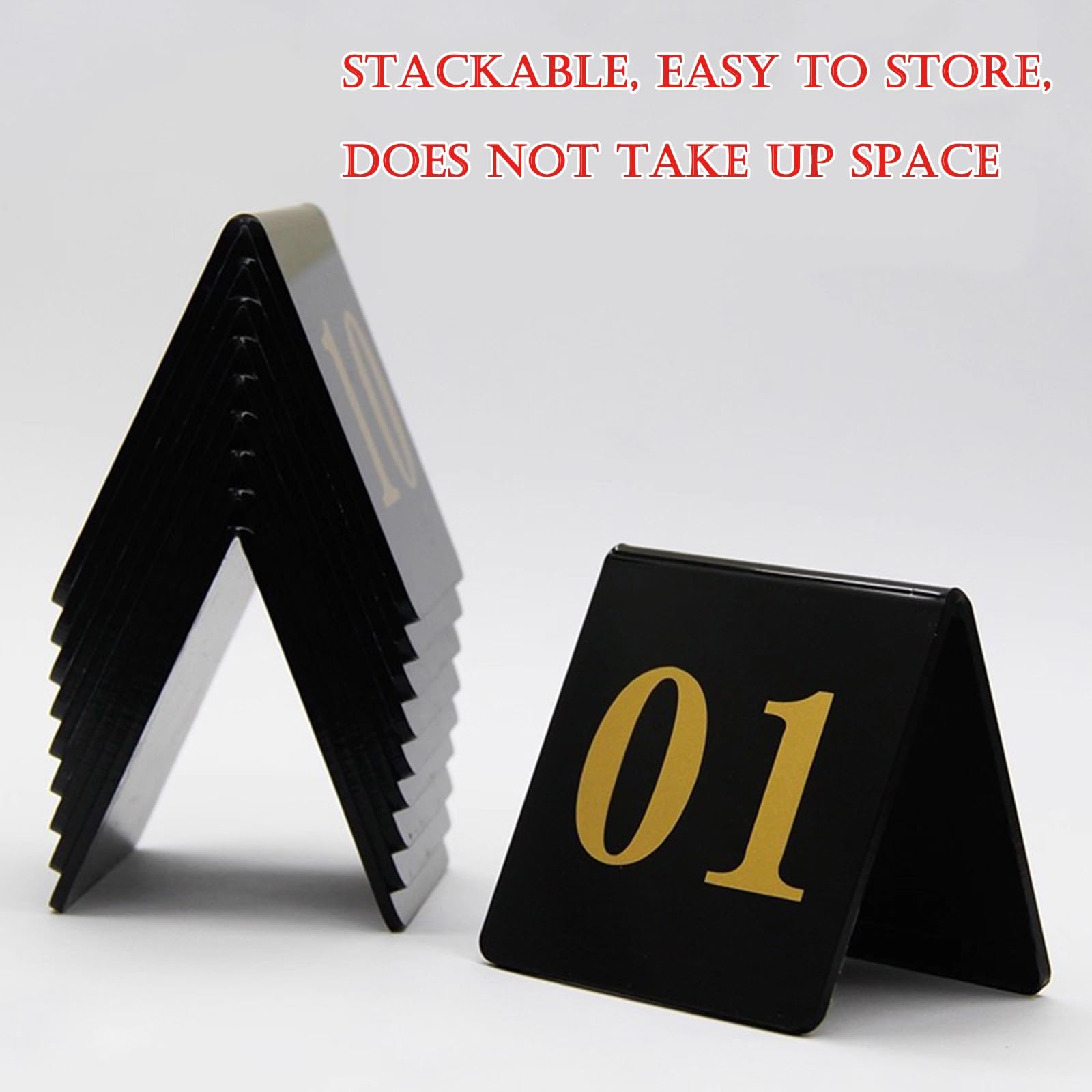 Stapelbare Tischnummern, Restaurant Hochzeit Sitzkarte, Platzkarten Mehrweg | Doppelseitig Zahlen Acryl Tischschild, 1-25 Tisch Zahlenkarte, Tischkarten for Party Bankette Bars