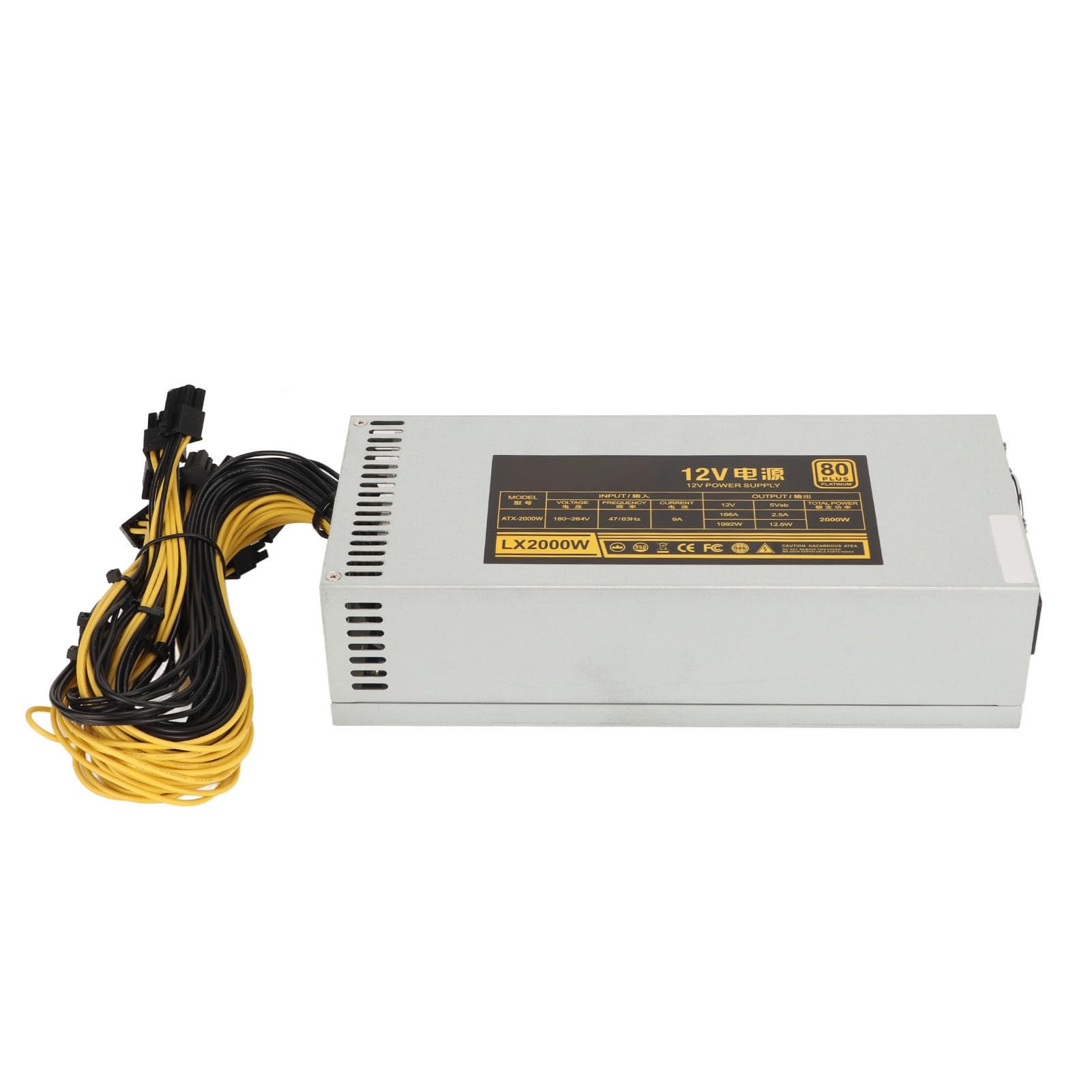 Alimentatore Mining 2000W per 8 Schede GPU, PSU 2U