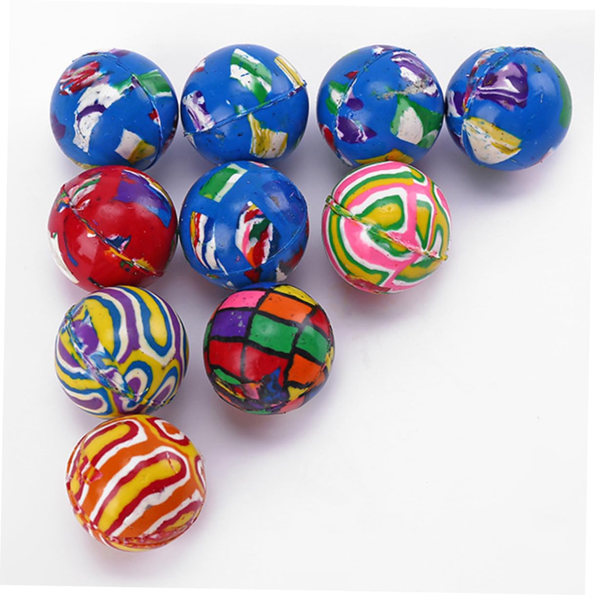 Toyvian Palline Rimbalzanti in Gomma 32mm, 100 Pezzi per Bambini | Confezione da 100, Forte Elasticità, per Compleanno e Distributori Automatici Stile Casuale