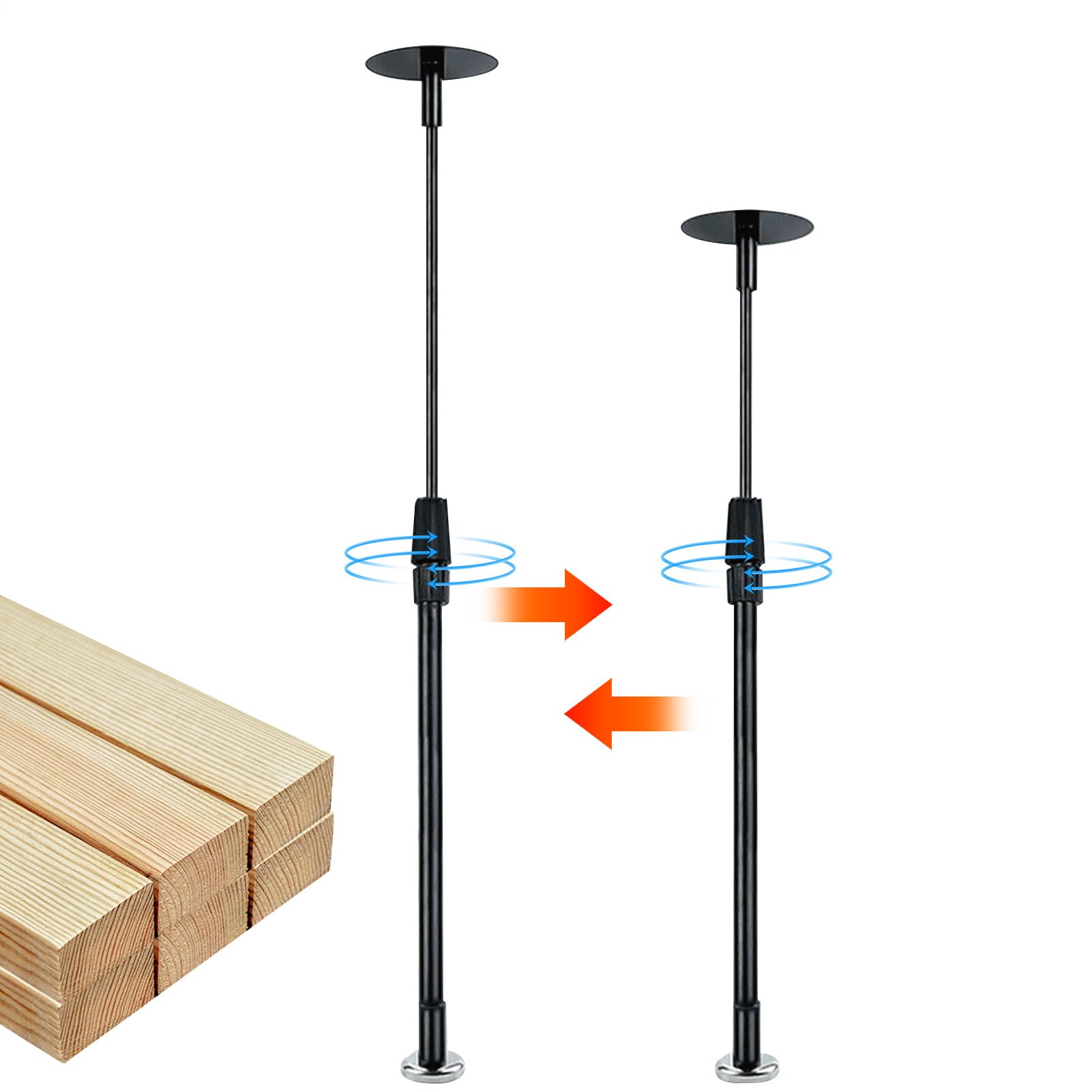 Outil de mesure du bois de chauffage – Tige de mesure magnétique réglable pour bois de chauffage avec tige télescopique | Jauge de bois de chauffage se fixe à la tronçonneuse pour une mesure précise