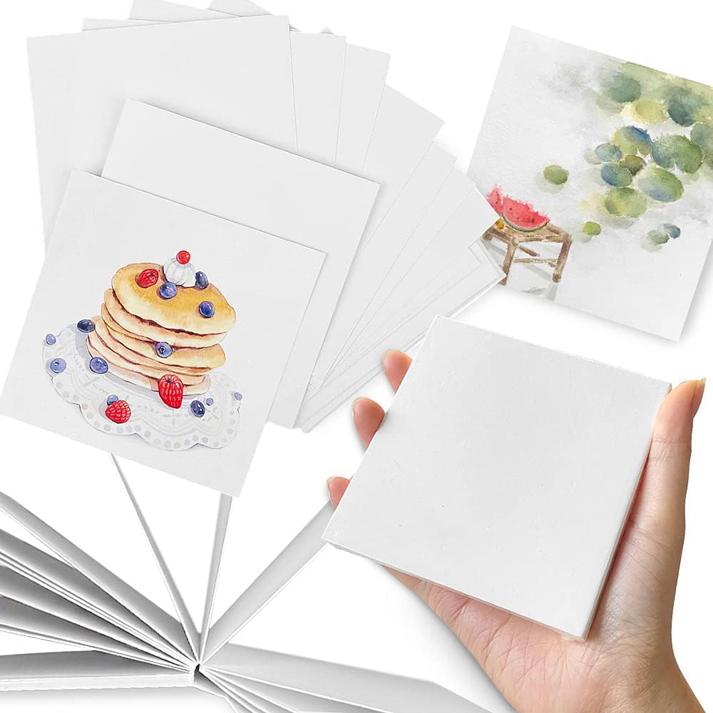 Buy Watercolor Sketchbook, Portable Square Mini Watercolor , 20 Sheets