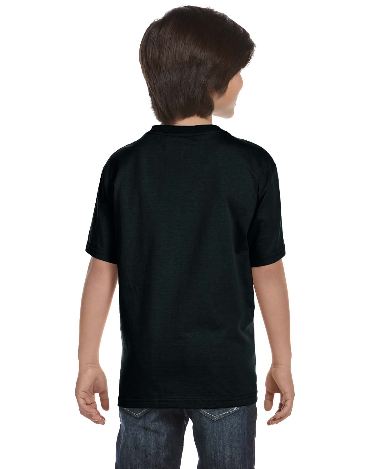 Hanes Big Boys' Comfortsoft T-Shirt (Pack of 6), Black, X-Large