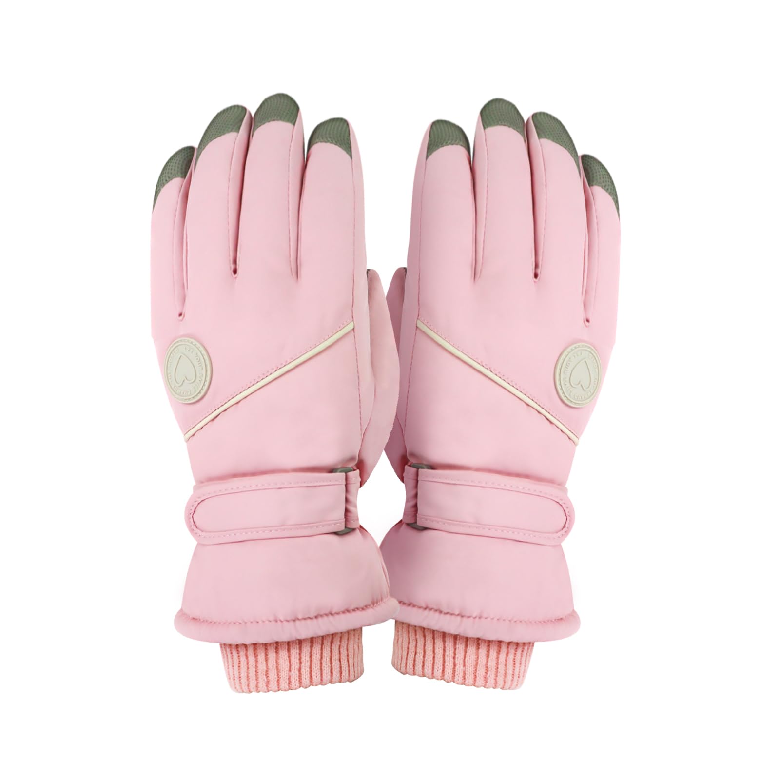 Women's Ski Gloves, Thermal Winter Gloves, Soft Touchscreen Gloves with Adjustable Wrist Strap, Windproof Ski Gloves, Warm Snowboard Gloves