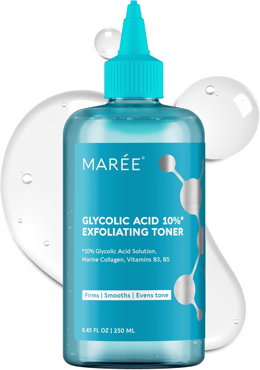 MAREE Glycolic Acid Toner 10% Facial Polish – Exfoliating Toner for Face – Glycolic Acid Toning Solution – Face, Scalp & Underarms Exfoliant Spray Alternative – Pure Acido Glicolico para Manchas MAREE Glycolic Acid Toner 10% Facial Polish – Exfoliating Toner for Face – Glycolic Acid Toning Solution – Face, Scalp & Underarms Exfoliant Spray Alternative – Pure Acido Glicolico para Manchas