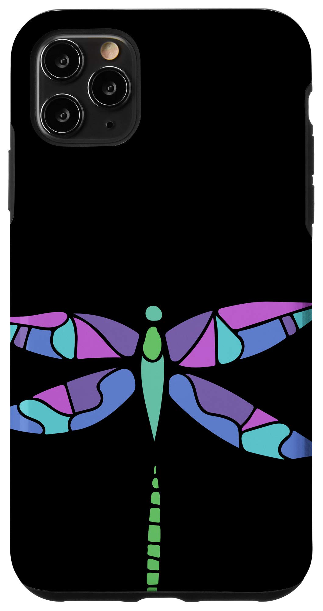 iPhone 11 Pro Max Stained glass dragonfly design Case