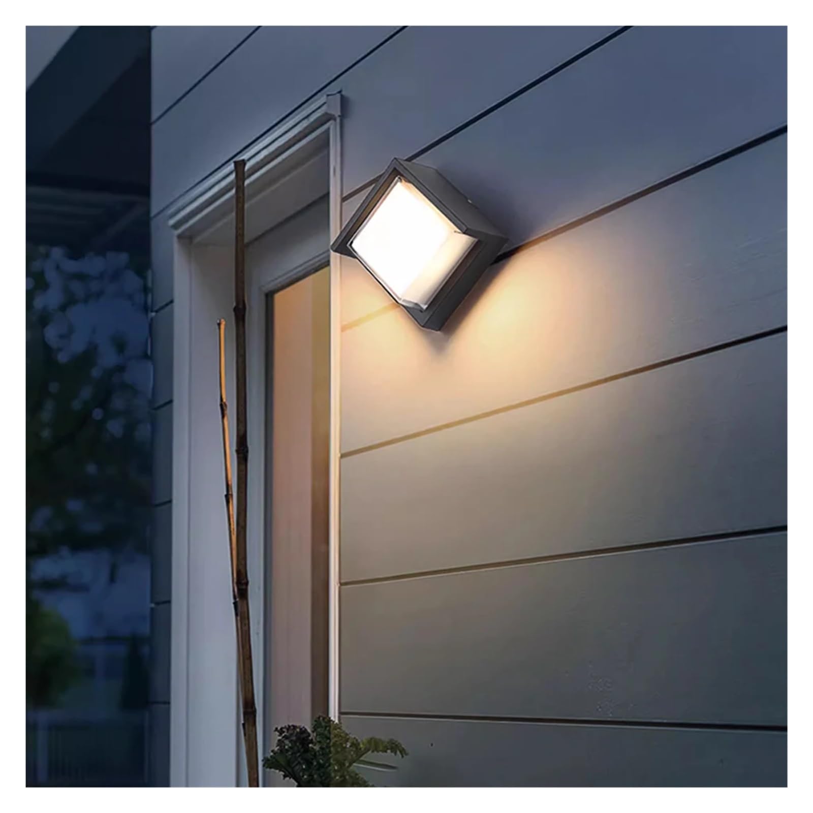 Lampa ścienna LED z czujnikiem ruchu 6W 16W AC85-265V Zimna biel Ciepła IP66 Wodoodporna do ganku, ogrodu(E1 Radar sensor,Cold White)