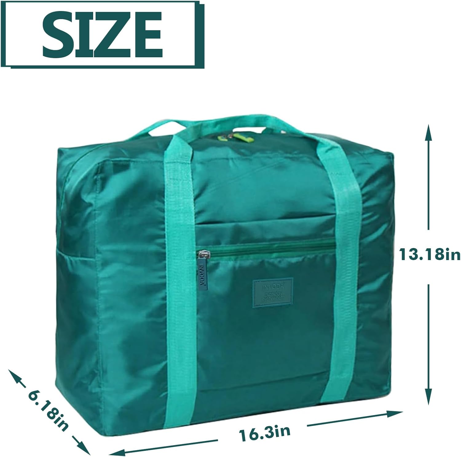 Travel Duffel Bag Lightweight Foldable Travel Bag for Women and Men Waterproof Tote Carry On Luggage Bag Weekender Overnight Bag (Blue+Green+Red+Black) - Image 2