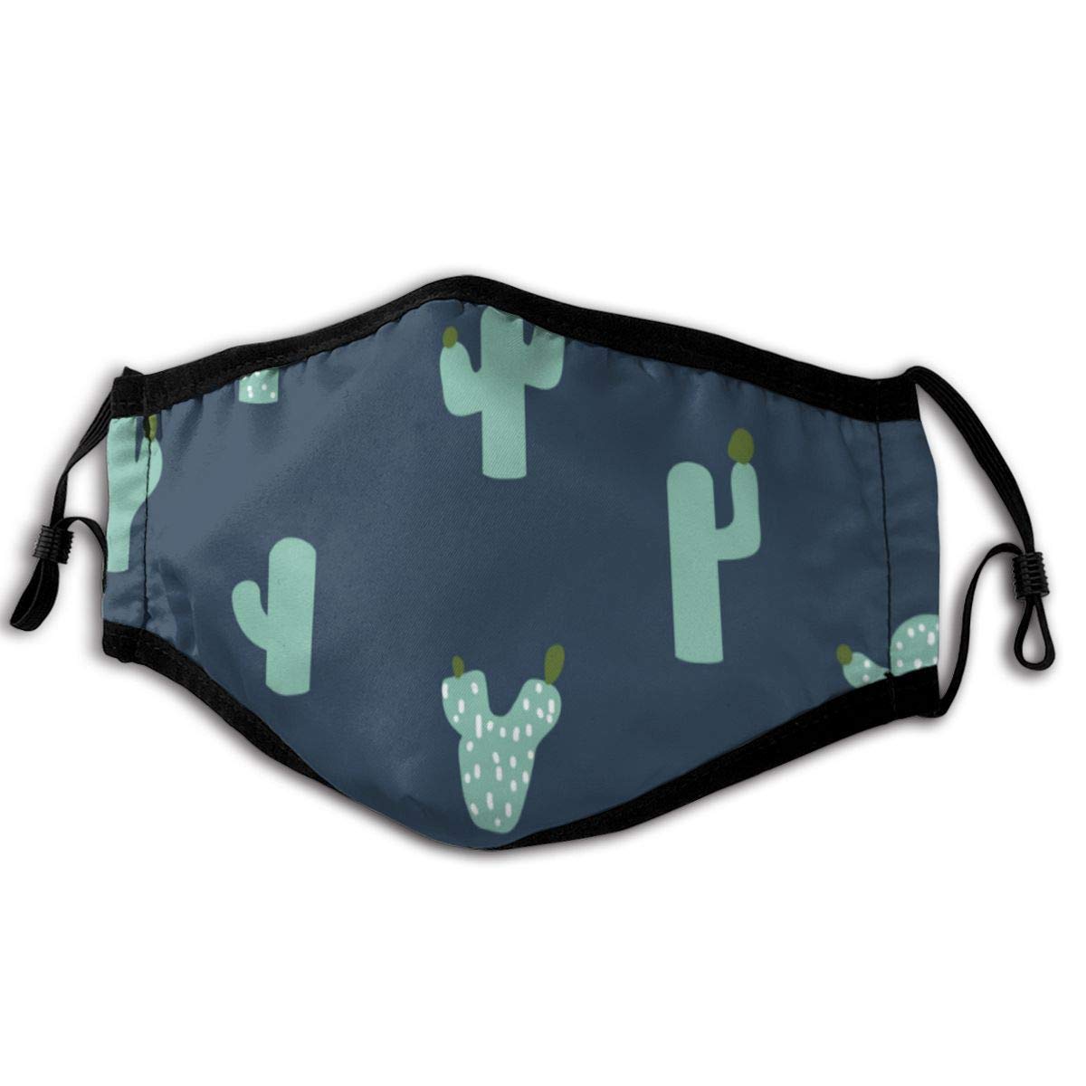YudoHong Mundmasken Kaktuspflanze Nahtloses Muster 1 Länge 23 cm x Breite 15 cm Anti-Staub-Gesichtsmundabdeckung für Radfahren Camping im Freien