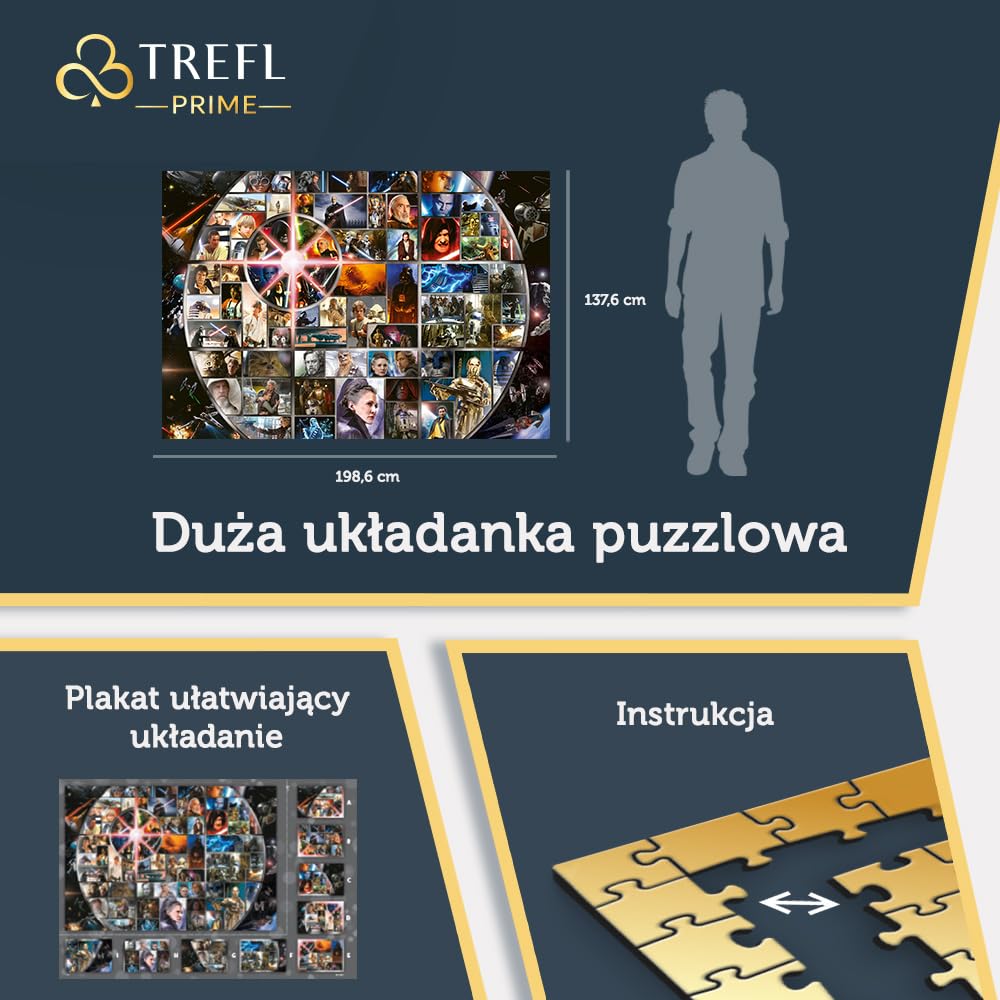 Trefl Prime - Puzzle UFT: Star Wars, Universe Epic Collection - 13500 Elementów, Duża Układanka, Najgrubsza Tektura, dla Dorosłych i Dzieci od 12 lat
