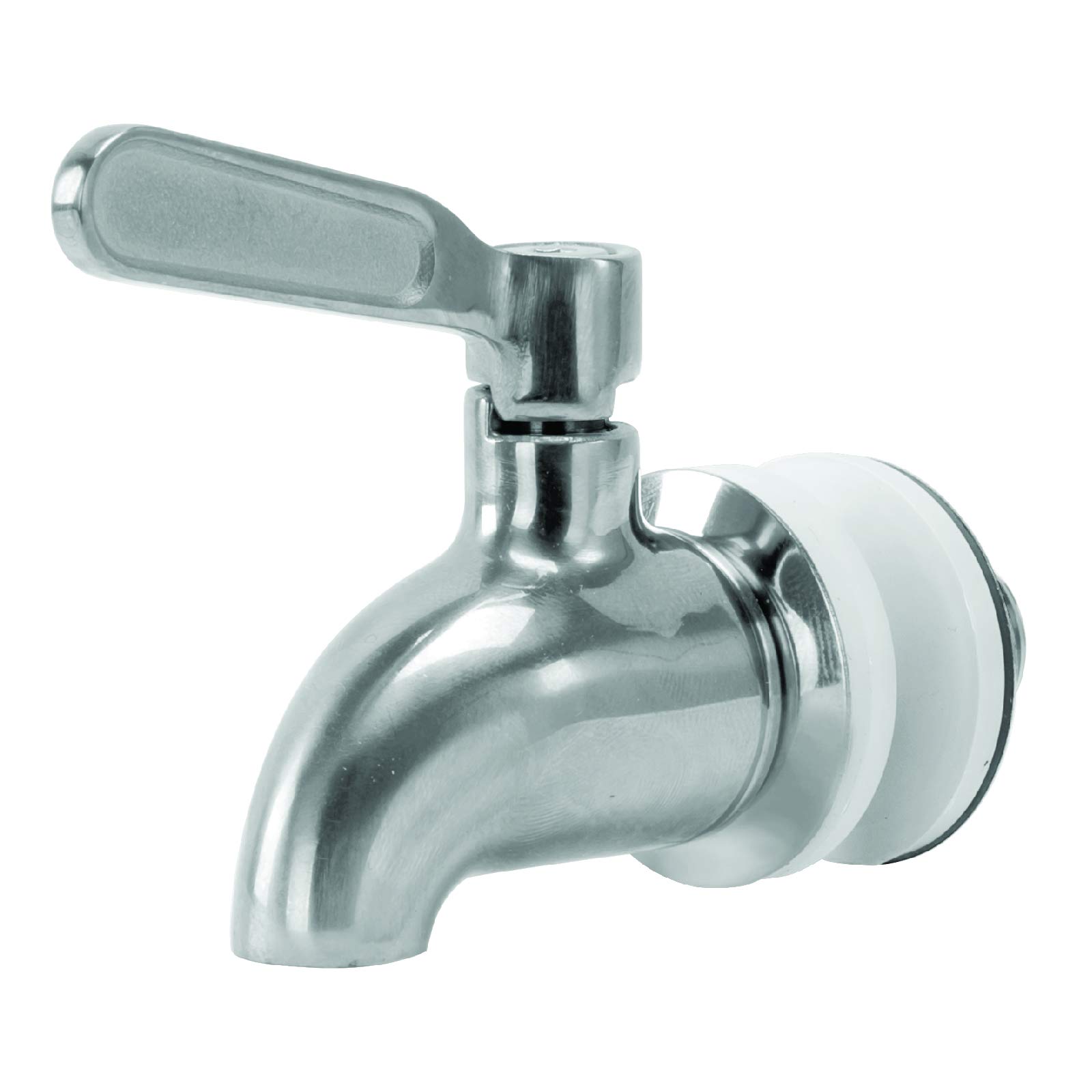 Brio Stainless Steel Beverage Dispenser Spigot (Fits 5/8 inch opening), Dispenser Replacement Faucet for Crocks and Glass Dispensers (Chrome)