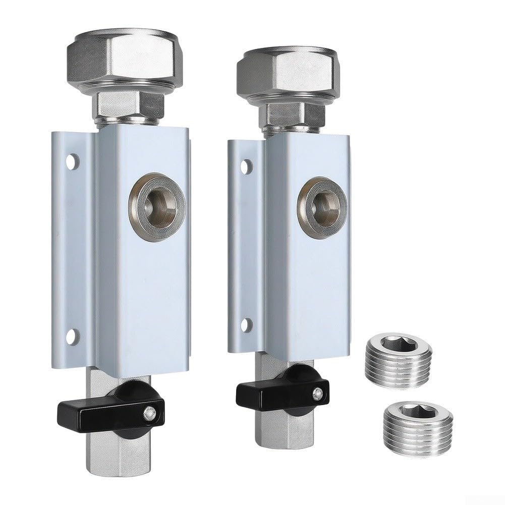 Set di valvole a blocco in alluminio ad alta resistenza da 3/4" con spegnimento rapido e raccordi in ottone per sistemi di compressori d'aria