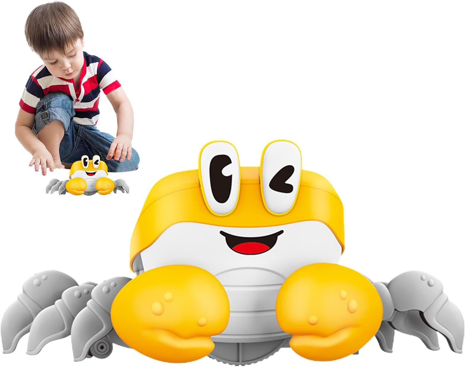 Crawling Toy Crab For Kids | Sensing Interactive Walking Toys,Sensing Interactive Walking Dancing Toy Sensing Escape Cute Crab for Kids Boys Girls