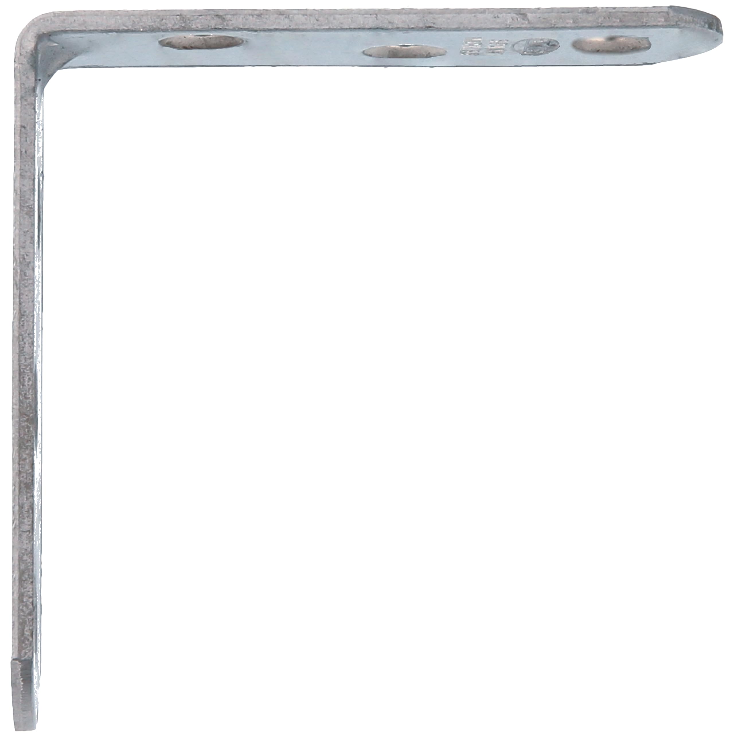Amig - Pack de 100 Ángulos Metálicos de Refuerzo - 60 x 19 x 2 mm - Canto Redondo - Diseñados con Forma de L - Para Fijar Muebles de Madera o Colocar Baldas y Estantes - Acero Inoxidable Mate