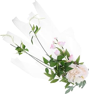 CIYODO Cadeiras Capas De Cadeiras Flores Falsas Cadeira De Simulação Decoração De Flores Cadeira De Festa Sinais De Cadeira De Flores Cadeira De Banquete Cadeira De Flores Costas Flor