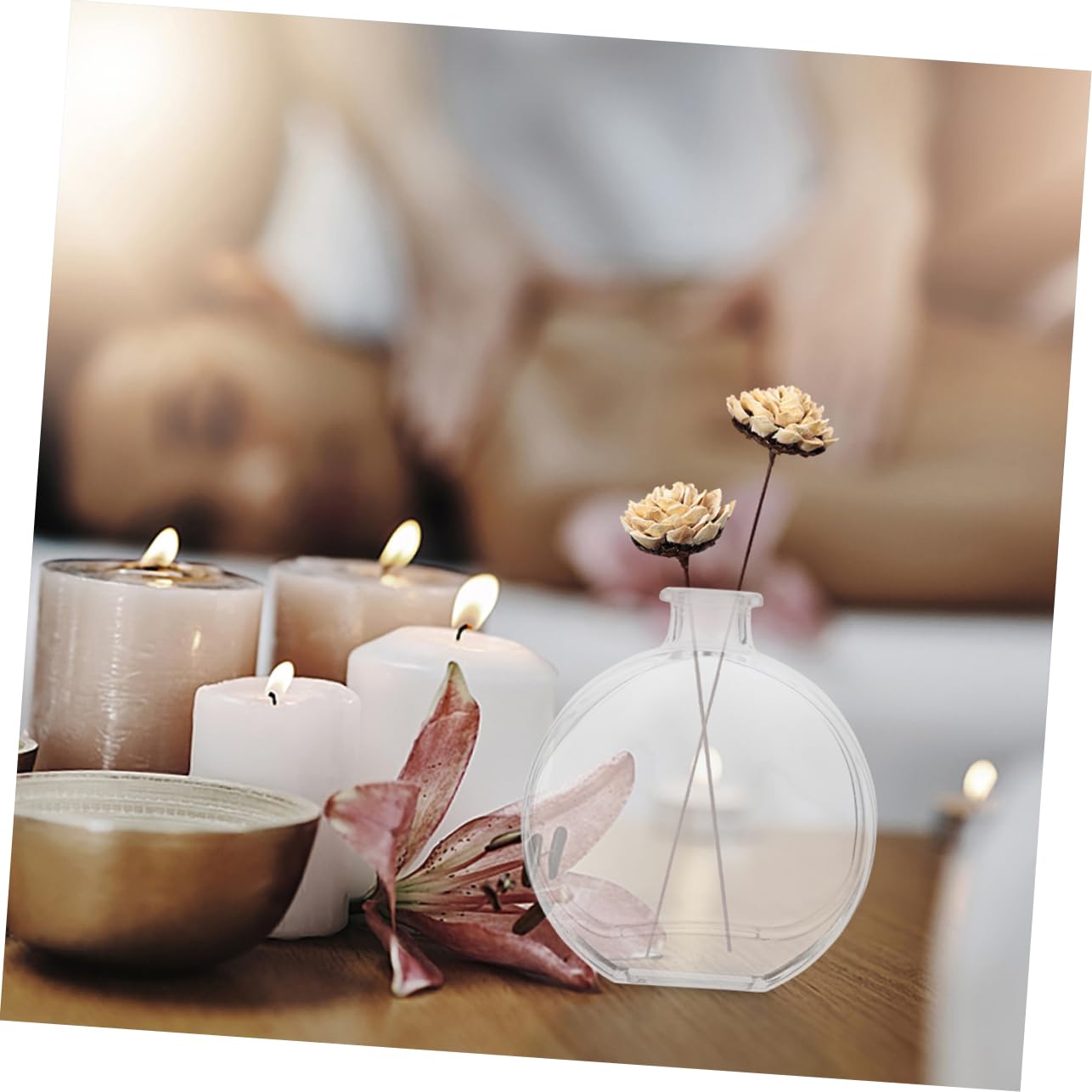 BESTOYARD 5sets Bottiglia Diffusore Trasparente per Aromaterapia con Tappo Contenitore per Fragranze per Casa e Ufficio Design Elegante e Portatile