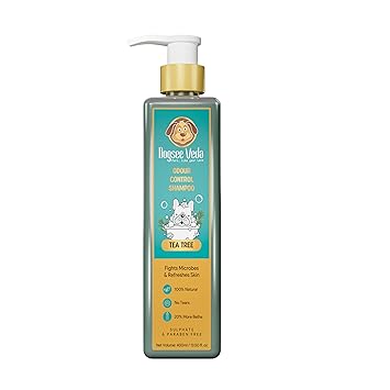 Dogsee Veda Odour Control Tea Tree Dog Shampoo | Paraben Free | Ayurvedic Shampoo for Dogs | Tea Tree Shampoo for Dog | Cruelty-Free | Control Odour Fights microbes and Refreshes Skin -400ml