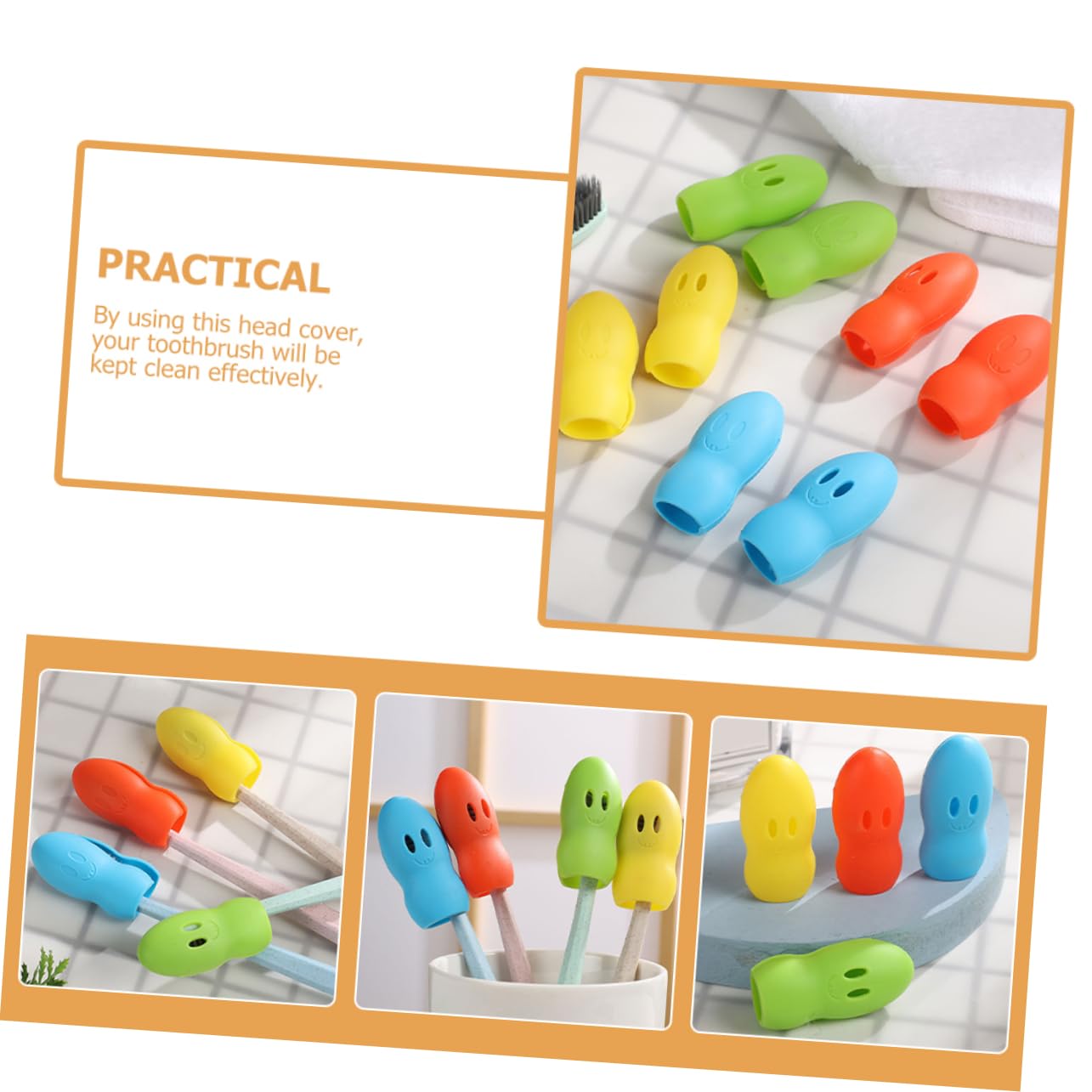 VALICLUD 5 set Copri-Testina Per Spazzolino Da Denti Copri-Spazzolino Da Denti Piccolo Protettore Per Spazzolino Da Denti Copri-Spazzolino Da Viaggio 20 pezzi*5 Colore Casuale