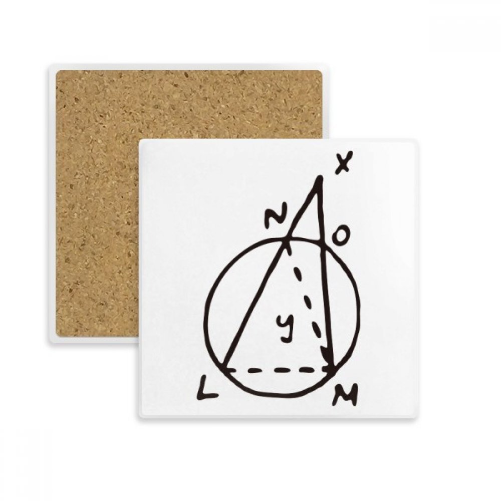 Dessous de verre tasse et mug mathématiques pierre absorbante boisson carré