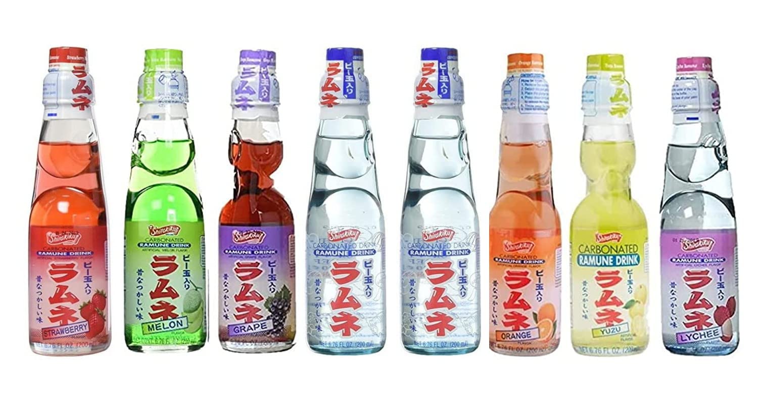 Amazon.com : RAMUNE Japanese Soft Drink Variety, 8-Pack, 6.76