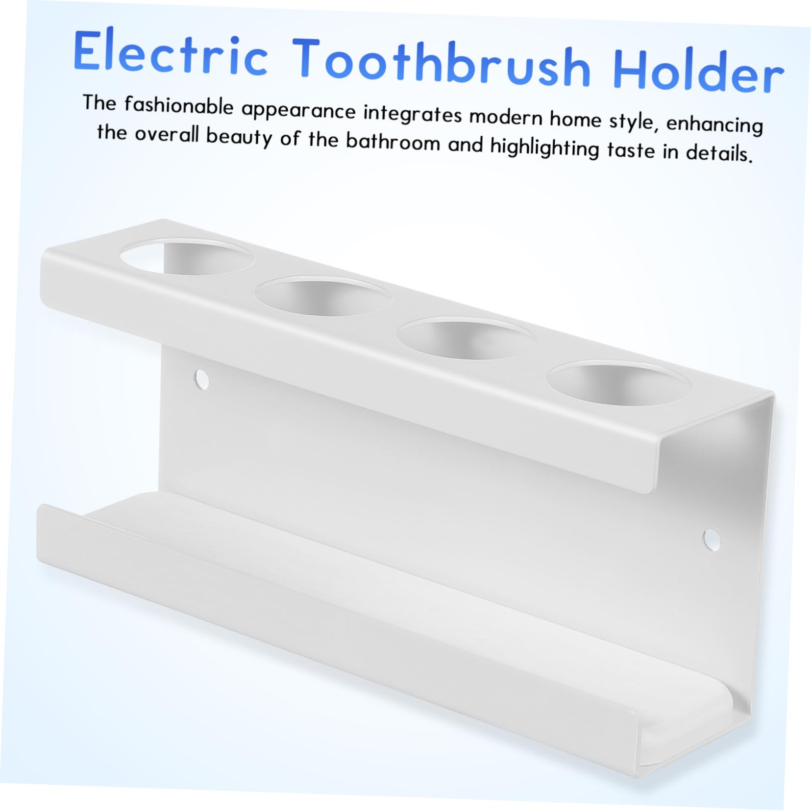 SOLUSTRE Portacepillos de Dientes Eléctrico para Baño Soporte de Pared Ranuras para Cepillos Eléctricos y Pasta de Dientes Organizador de Baño para Hotel o Casa