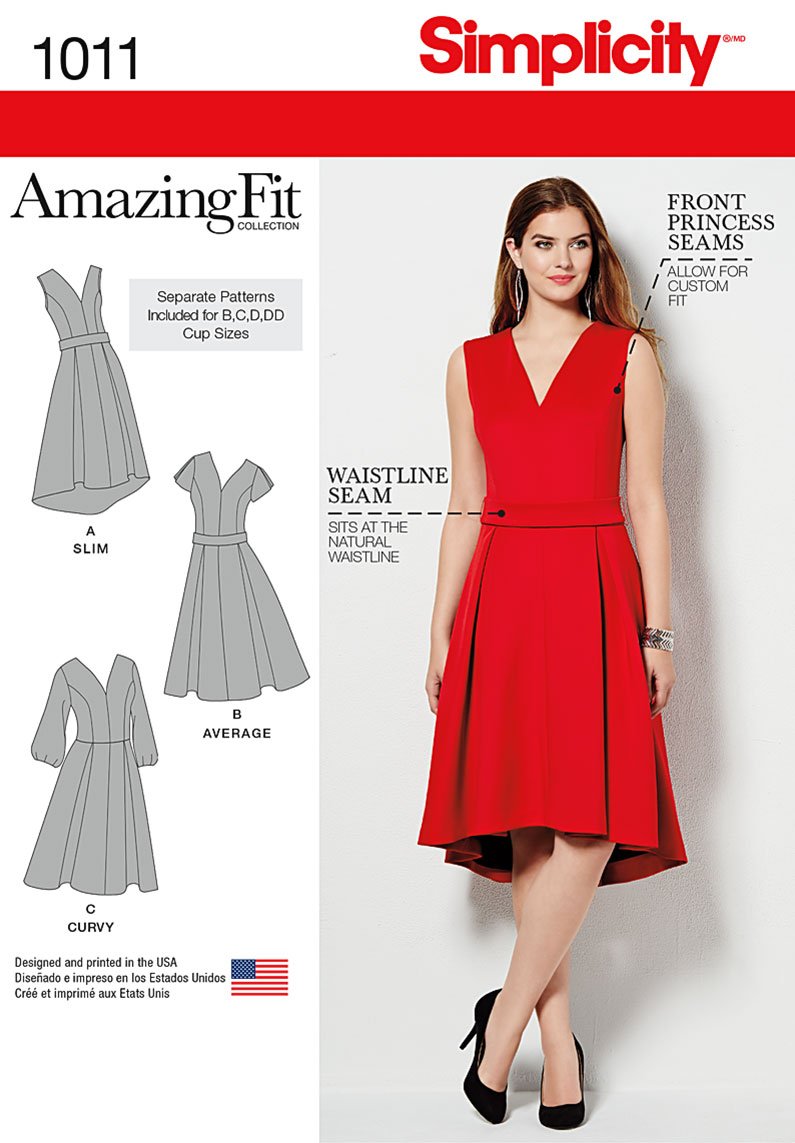 Patron robe Simplicity 1011 avec ajustement Amazing Fit pour sublimer toutes les silhouettes
