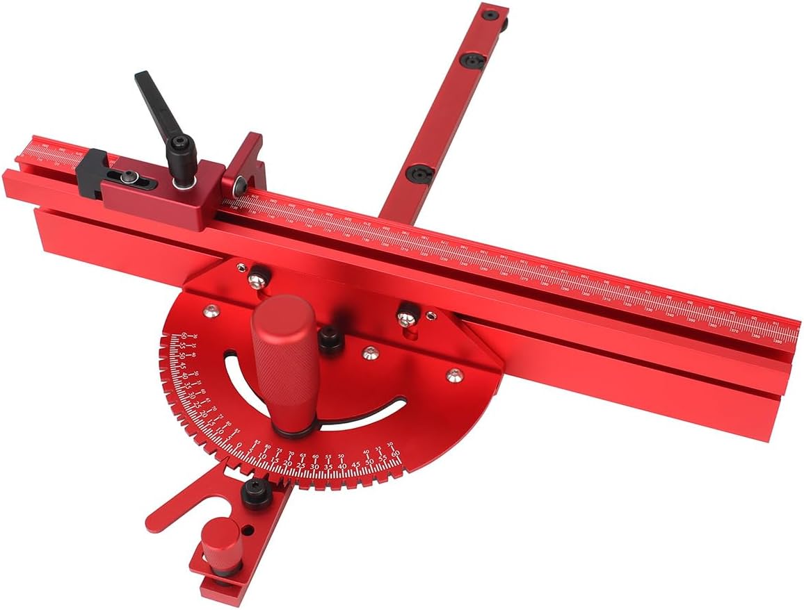 Table Saw Precision Miter System - For 30mm or 45mm T Track, With Miter Fence & Bar - Miter for Table Saw