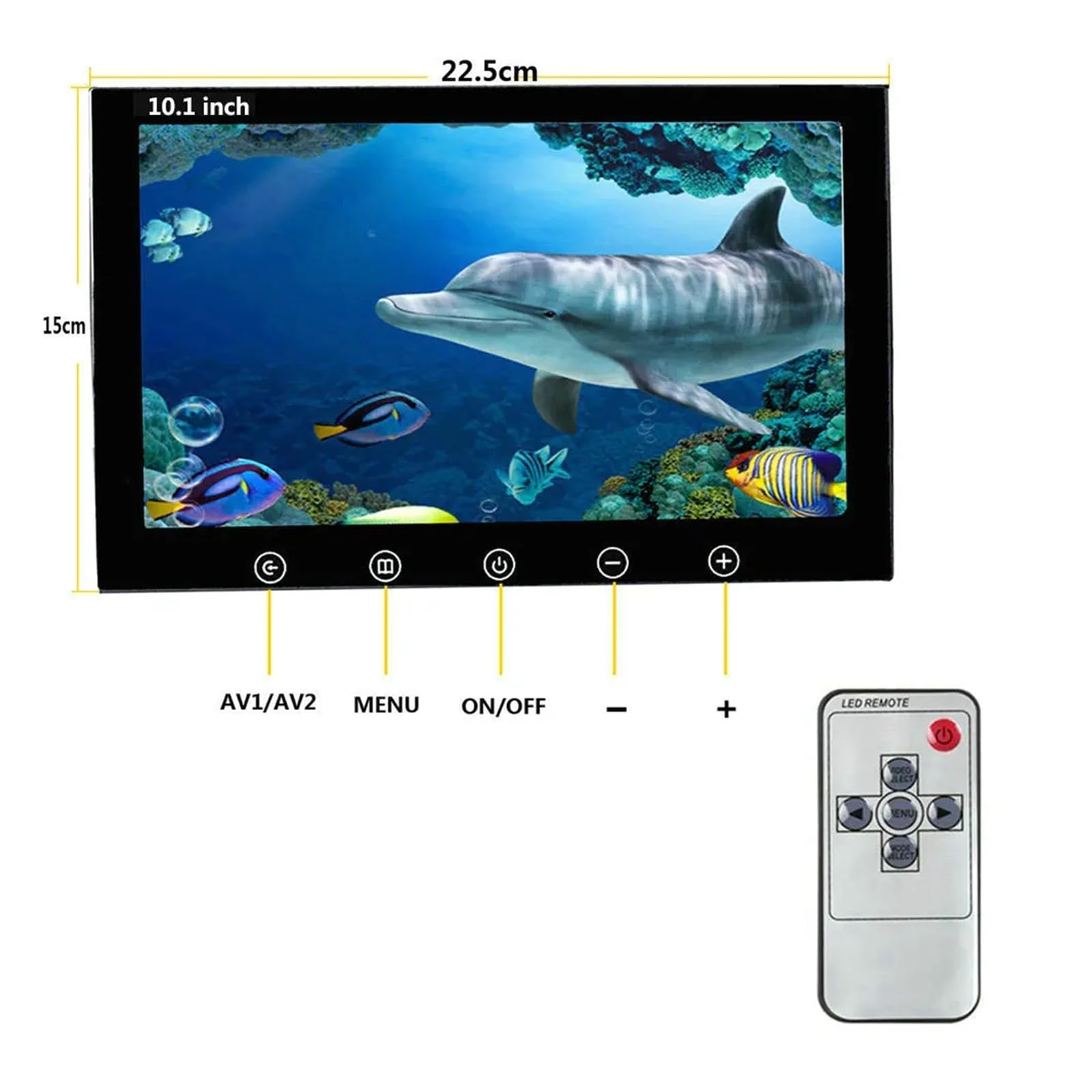 Cámara de pesca submarina de 10 pulgadas, 50 m, 100 m, IP68, resistente al agua, 38 LED, rotación de 360 ​​grados. Vista clara(38 LEDs 50M Cable)