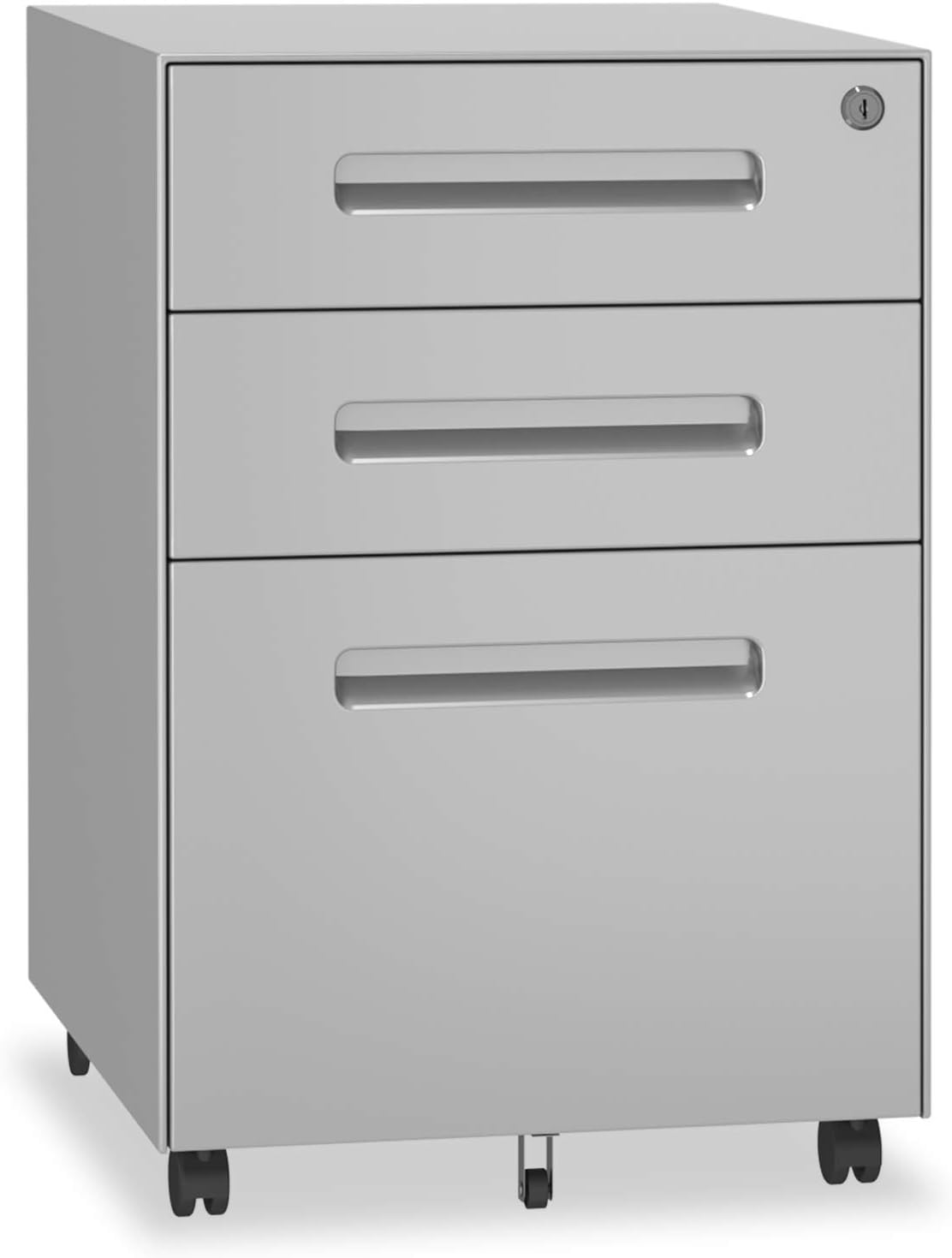 YOLEO 3 Drawer File Rolling Filing with Lock and