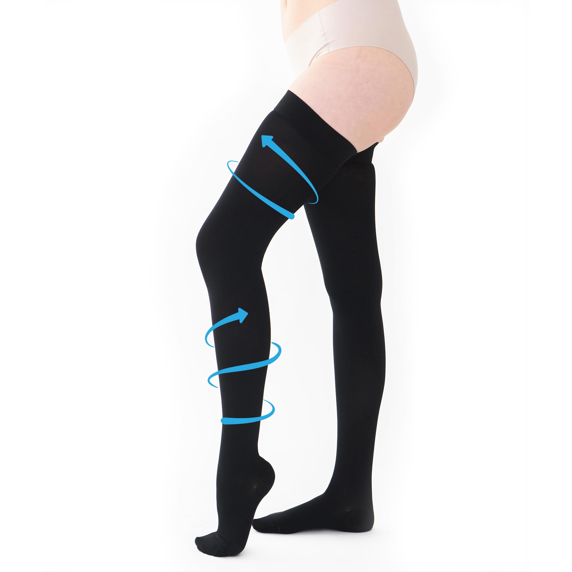 Dott. Piazza Autoreggenti Terapeutiche in microfibra Soft - Classe II di Compressione - CL2- K2- Punta Chiusa