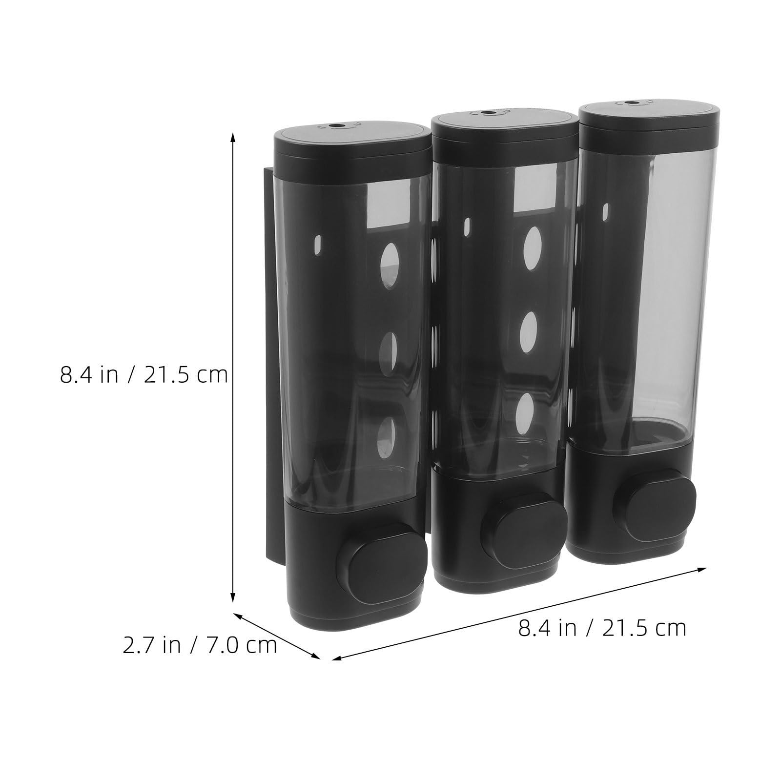 Toyvian Lot De 2 Recharges pour Salle De Bain, Support Mural pour Shampoing Et Après-Shampoing - Type Rechargeable Ou Grande Capacité, pour, Style Hôtel, Bouton-Poussoir pour Perceuse,
