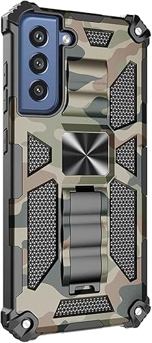 Miniatura 2 de Funda para Samsung Galaxy S21 (no compatible con S21 Plus), funda de camuflaje militar con protección de grado militar, probada en caídas y función